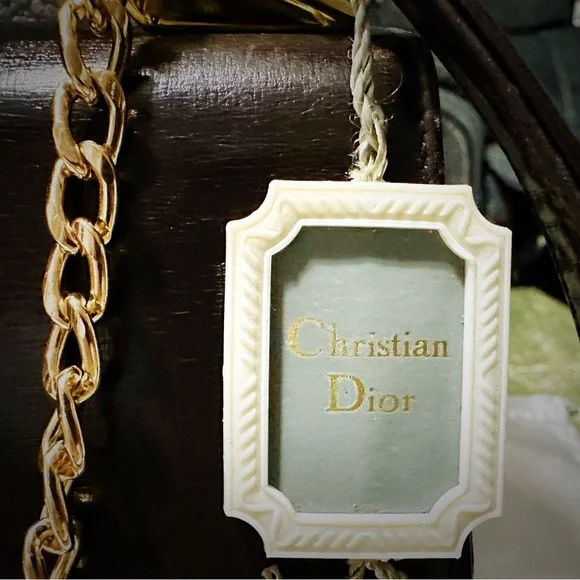 Authentic Vintage Christian Dior 1960’s Handbag shoulder bag dark red Leather - Picture 4 of 17